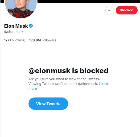 richard93984191's tweet photo. Good riddance to this pathetic megalomaniacal man child #BlockElon #Twitter #MuskBlock #imfree https://t.co/c8Qv7aoIKf
