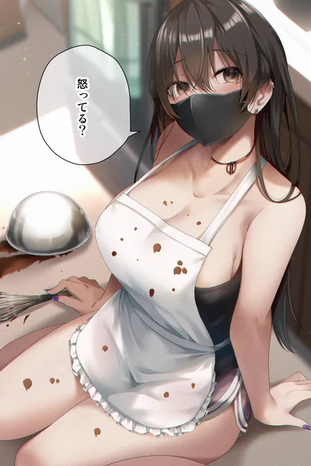 チョコ作りが下手すぎて返り血みたいになってしまった彼女 