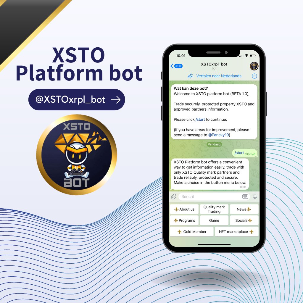 Available from February 15 🥂

Program: Telegram
Botname: @XSTOxrpl_bot

Easily find approved partner information, trustlines, charts, games, socials and XSTO information.

XSTO, makes it easy for you! 

Retweet &amp; like for your friends