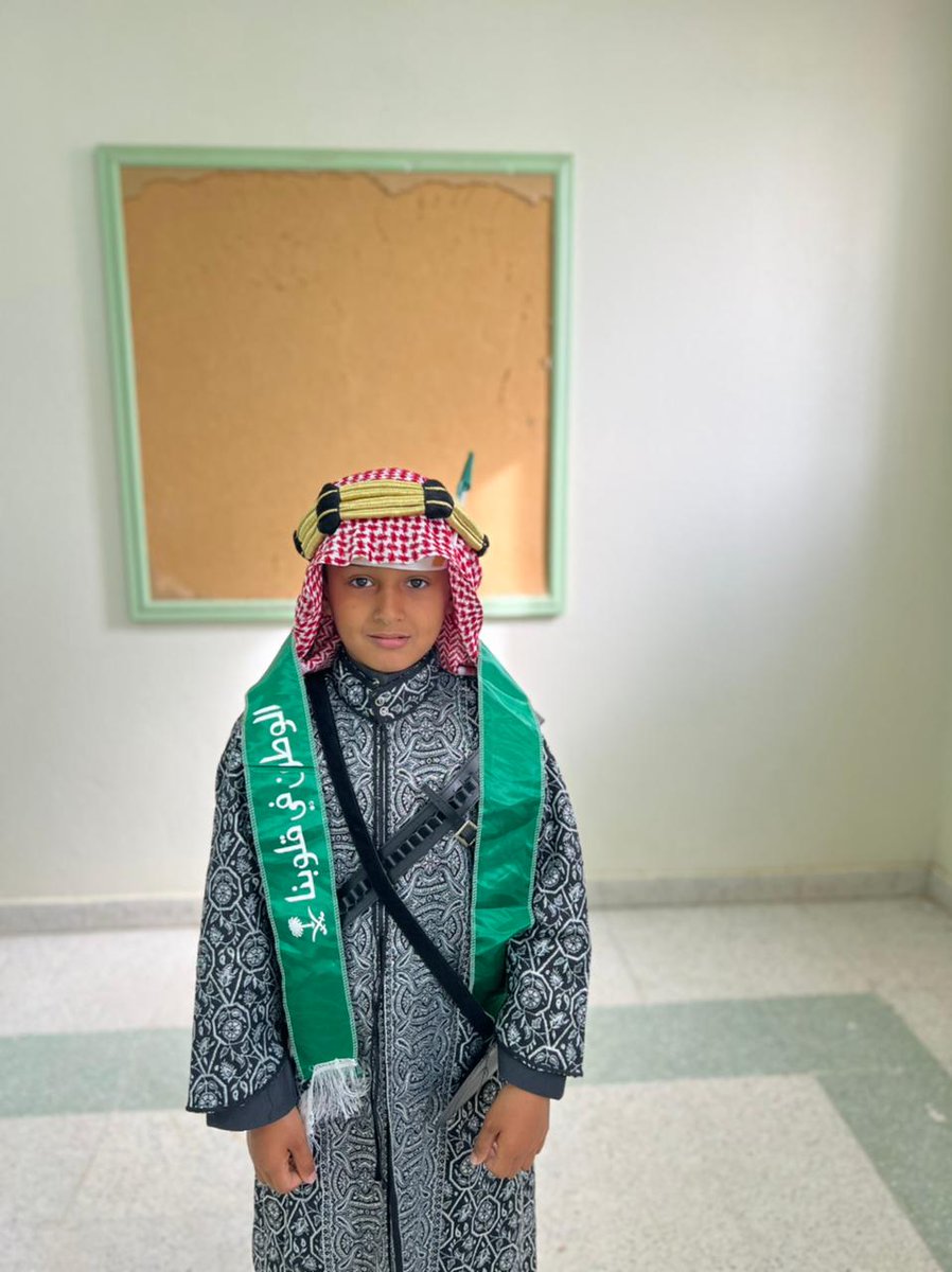 من مشاركة المدرسة في الإحتفاء الخاص بـ #يوم_التأسيس 💚..