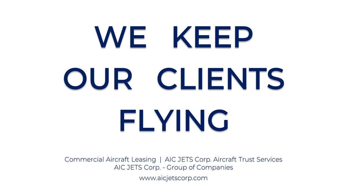AICJETSCorp's tweet photo. The good news keeps coming l
🌐 ✈️ 👌
Wait what we will offer for you on this week!
Yours,
AIC JETS Corp.
#airline #AICJETSCorp #Airbus #Boeing #aircraftdelivery #aircraftleasing #wetlease #travel #cabincrew #flywithus #wekeepyouflying https://t.co/LE8s9PugFS