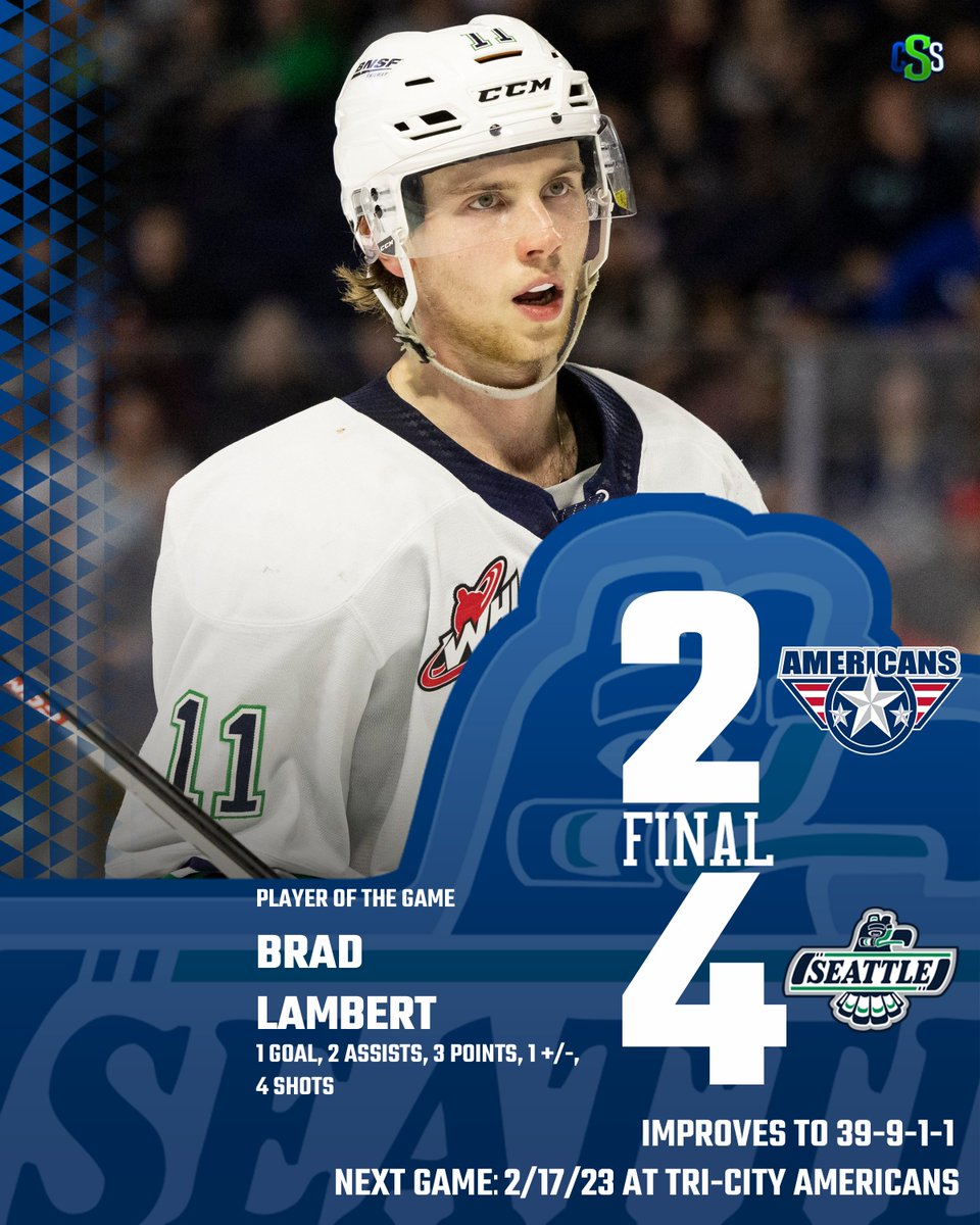 CSS_Futures's tweet photo. FINAL: @SeattleTbirds WIN! They hang on to beat the @TCAmericans at home, as Lucas Ciona buries the empty netter to put the nail in the coffin.
Photo by @wolter_liz
#BestInTheWest #SeattleThunderbirds #Thunderbirds #WHL #SeattleHockey #TriCityAmericans #TCAms #BradLambert https://t.co/1YYIA9FfkS
