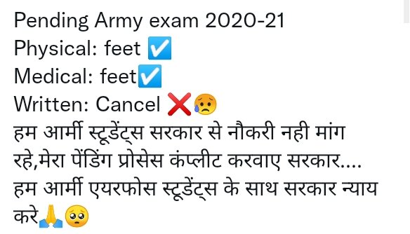 DharmaramGurj17's tweet photo. #JusticeForDefenceStudents
#23_को_दिल्ली_चलो
#army_exam_conduct_kijiye 
#AirforceJoiningDo 
#dehlihighcourt @RahulGandhi @Ravindra_Fouji @rajnathsingh @BJP4India @rashtrapatibhvn https://t.co/bN8Wei7jap