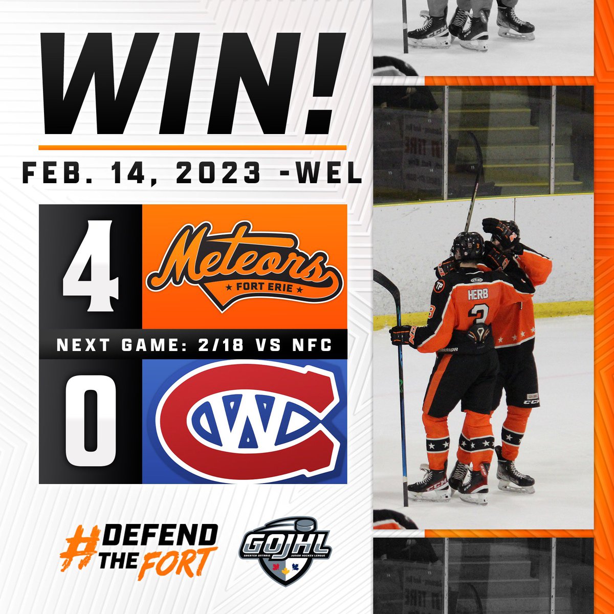 FEMeteors's tweet photo. Smith records his first shutout of the season. The streak lives on! 🤜
#FEMvsWJC | #DefendTheFort🏰 | @GOJHL https://t.co/IqHDJQ0EeD
