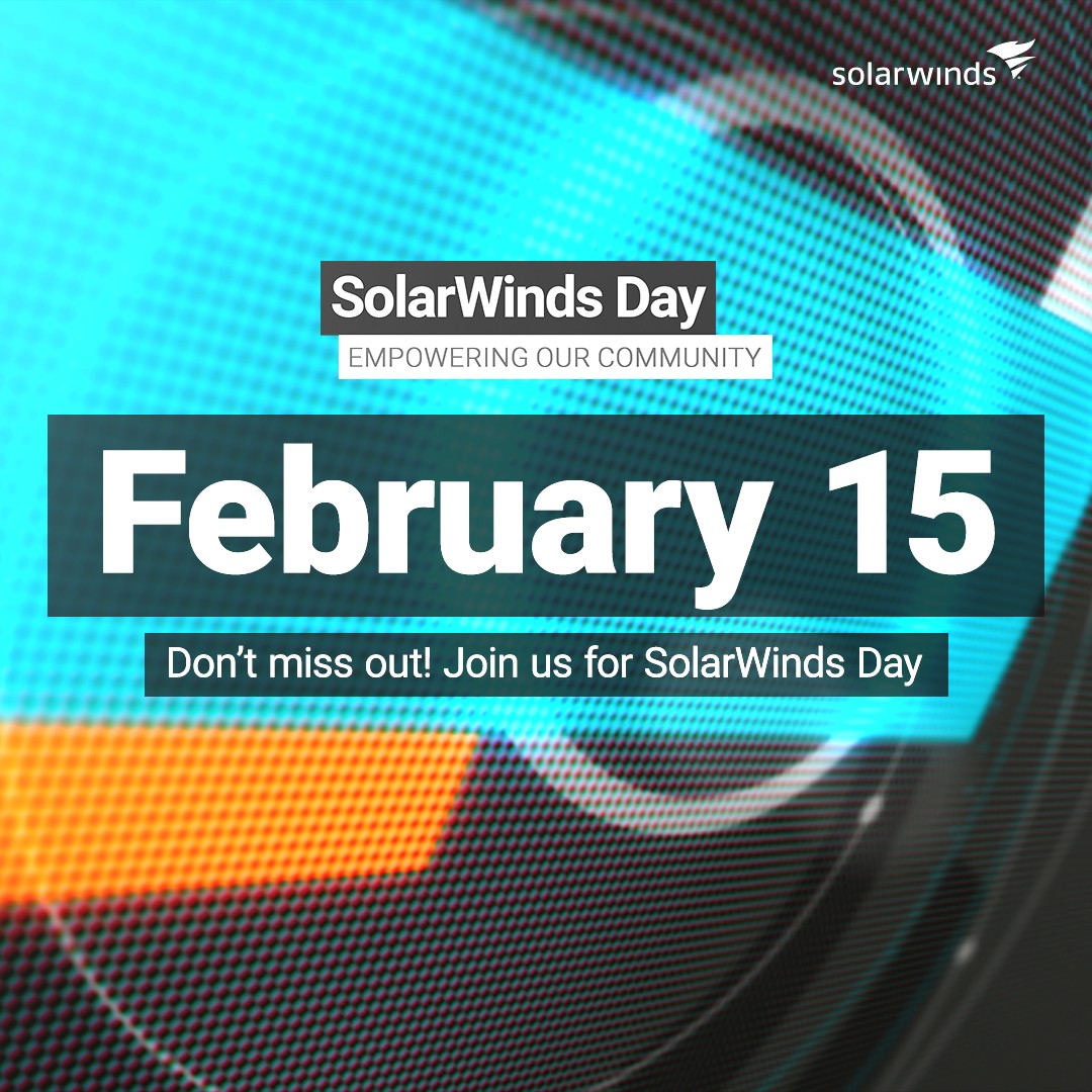 Move forward with your digital transformation while addressing challenges posed by an uncertain economy. Don't miss your chance to join our upcoming SolarWinds Day: solarwinds.com/solarwinds-day…