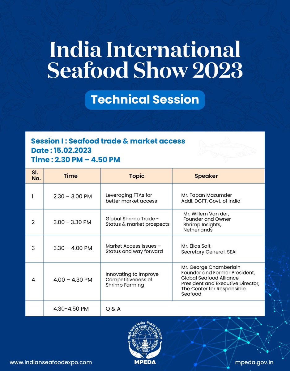 doinbengal's tweet photo. 23rd #IndiaInternationalSeafoodShow (IISS) begins today at #Kolkata’s Biswa Bangla Mela Prangan.

There’s tremendous scope to profit from the #seafood industry in #Bengal with acumen, fresh ideas, advanced technologies and being resourceful with investments into this sector. https://t.co/D1uCERA3Sf