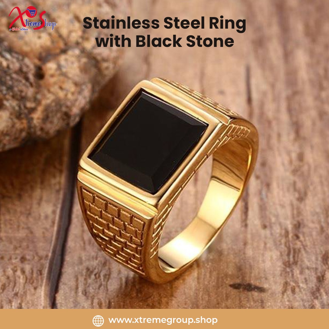 Bring on the sophistication with a touch of edge! 🖤 
#StainlessSteel #BlackStoneJewelry #MensFashion #Accessories #RingGoals #Trendy #Fashionista #Stylish #Elegant #MensAccessories #JewelryLovers #StatementRing #StreetStyle #FashionForward #CoolJewelry #RingObsessed