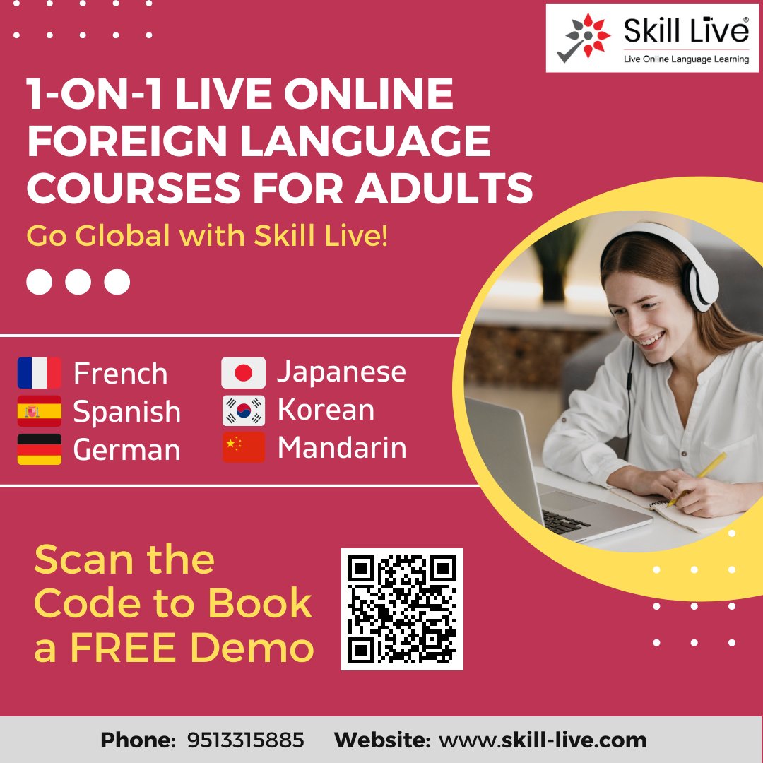 Skill_Live_INT's tweet image. Learning a foreign language can help you communicate with people who speak the language. If you travel to a country where the primary language is not your native language, speaking the local language can make your experience much easier and more enjoyable.
#foreignlanguagecourse