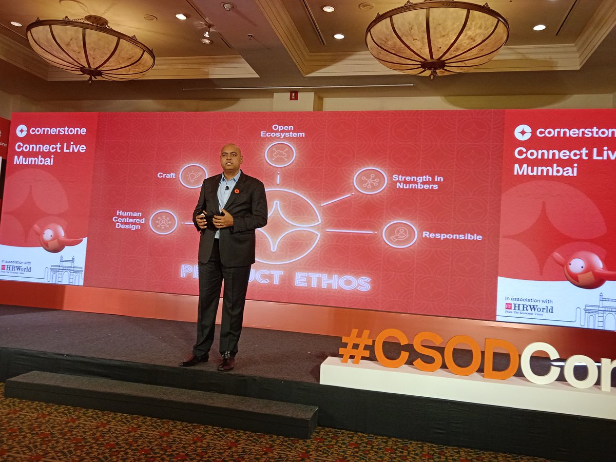 GautamGhosh's tweet photo. Cornerstone's Open Ecosystem approach aims to integrate with any tech a customer uses. E.g. along with content partners they offer 25,000 million content pieces.
Aim to be accessible to all kind of users, says @carthicks
#CSODConnect https://t.co/G2L88xgGKK