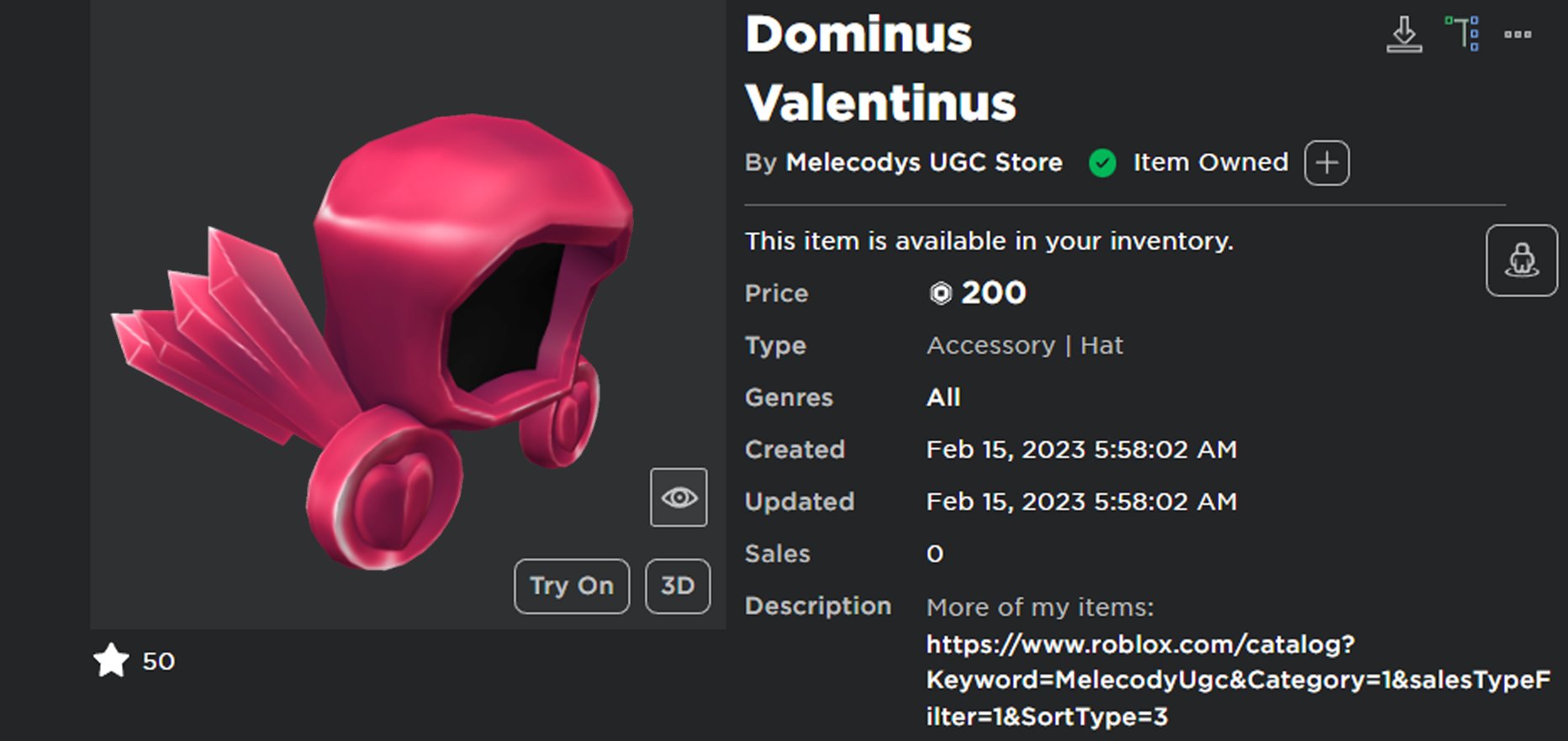 Pink Dominus - Roblox