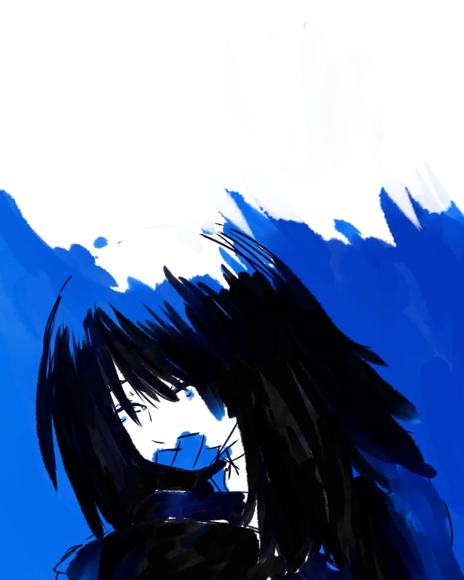 kokoro_chan_03's tweet photo. do not speak! just listen   #bluedraw #ilustration #sadday https://t.co/nRHxMawha7