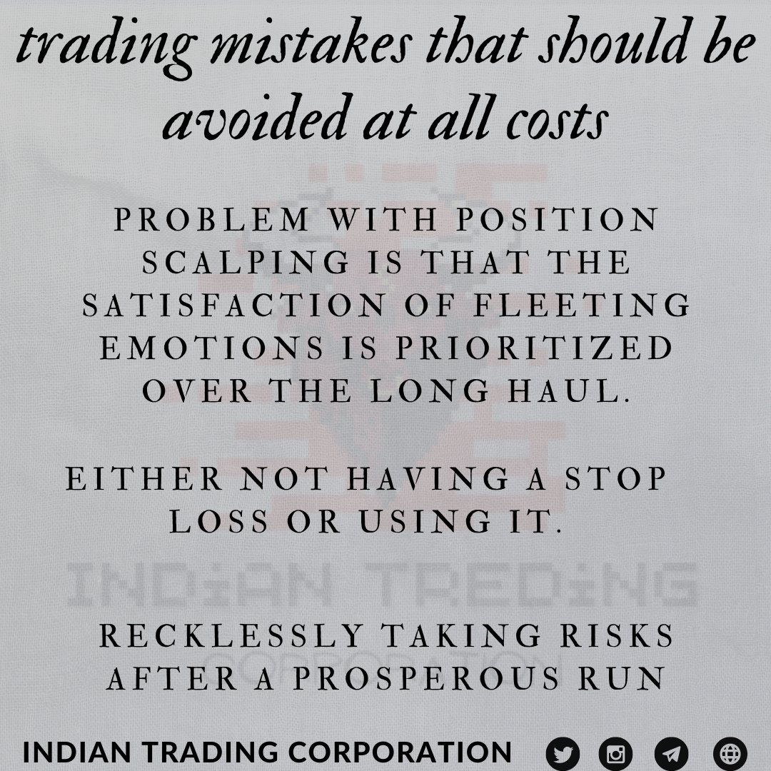 Indiantradings's tweet photo. Trading mistake that should be avoided at all costs...

#trading #investment #StockMarketindia https://t.co/McYW7B4LLV