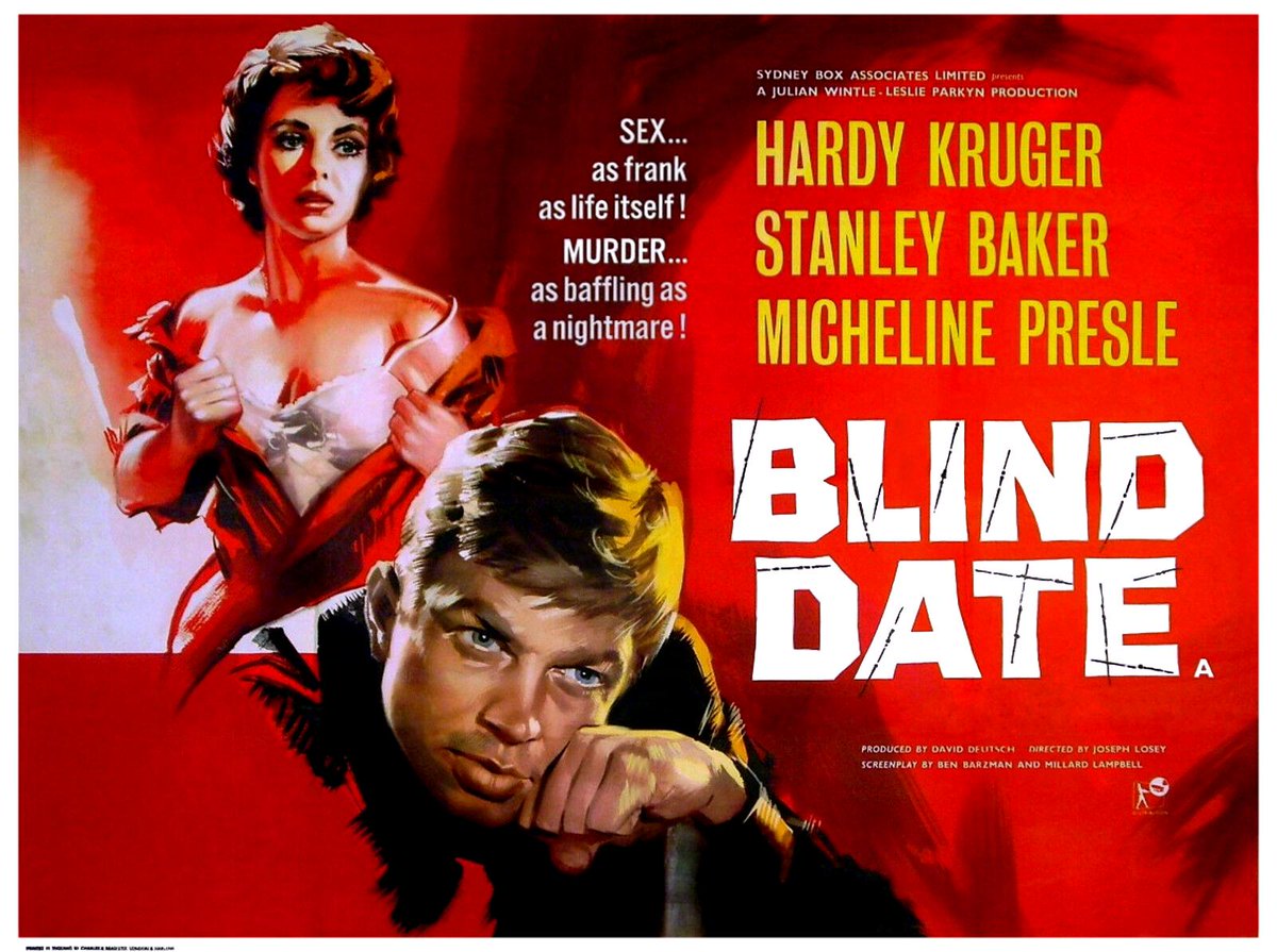 A complex case of murder for Inspector Morgan in BLIND DATE (1959) 8:10am #HardyKruger #StanleyBaker #MichelinePresle thriller #TPTVsubtitles