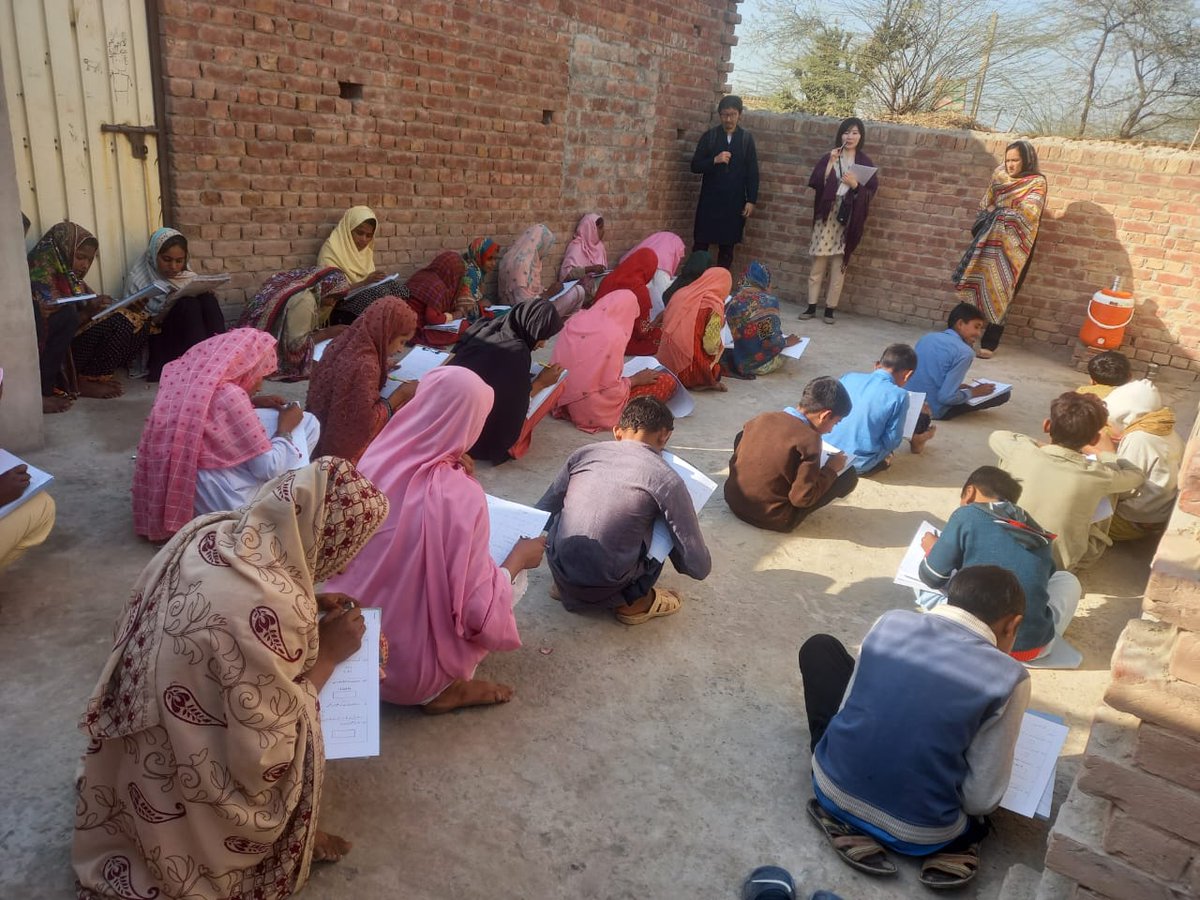 AqalJica's tweet photo. Mr Kohei Nakayama, JICA's Math Expert and Ms EMi Ohara at #ALP #MiddleTech Centers, Syedwala Nankana Sahib observing lessons, group work &amp; learner adaptability to the digital tablet. The findings  will help improve of the AQAL Math Curriculum. 
@jica_direct_en  @jica_direct https://t.co/CeunP2Hea9