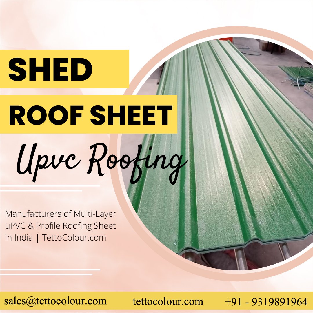 ColourTetto's tweet photo. Manufacturer of #UpvcRoofingSheets - Hi Rib Roofing Sheet &amp; #Upvc Spanish #TileRoofingSheet offered by https://t.co/3SFVynnSPL

✅️To Know More.
✅️Callus        : +91 - 9319891964
✅️VisitHere     : https://t.co/t3USroQ7HZ

#roofindia #indiaroof #upvcindia #pebindia https://t.co/JEkRa8HjO6