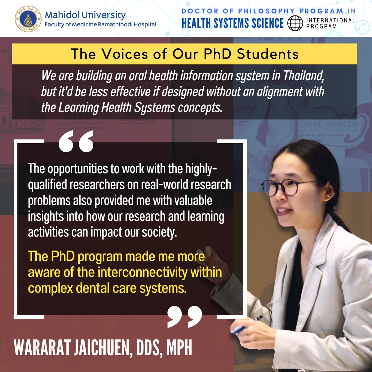 Our Ph.D. Program in Health Systems Science at <a href="/MahidolU/">Mahidol University</a> is accepting incoming students' applications for the 2023 academic year. Please help spread the news! #HPSR #GlobalHealth #HealthSystemsScience