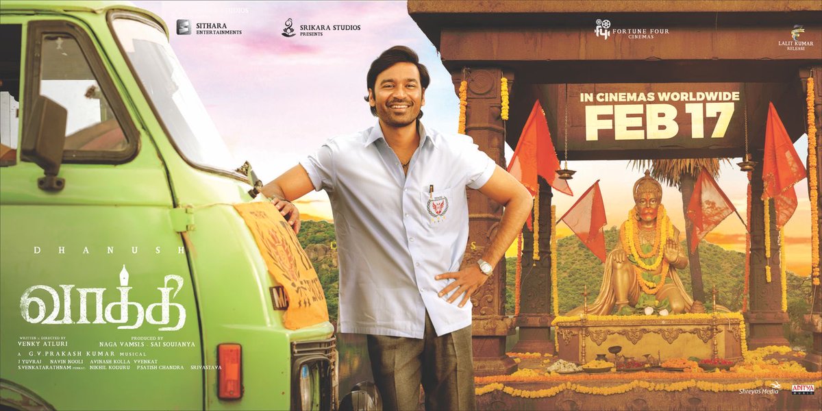 fridaybuzzoffl's tweet photo. #Vaathi Ticket Contest.

Follow @fridaybuzzoffl &amp; comment your Fav #Dhanush Film dialogue in this post with #VaathiFDFS #Niyathi ! 

Lucky winners will be announced by tomorrow 7pm &amp; tickets will be given.

Co-Sponsored by @gfcoffl 

#VaathiBlockbuster https://t.co/9h8uDZ2DTb