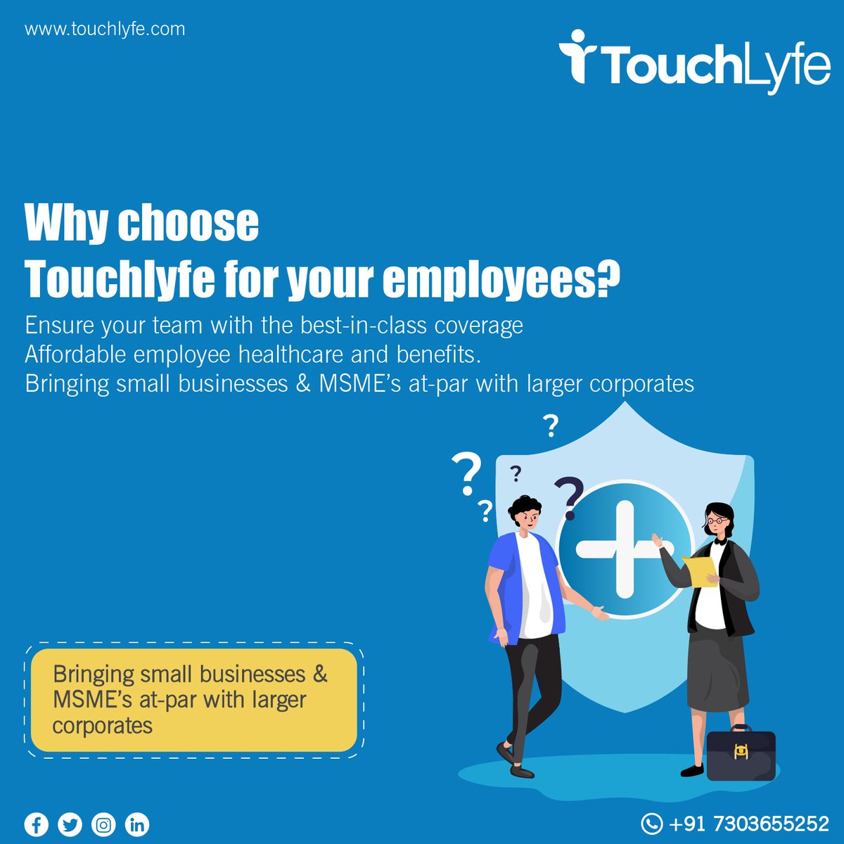 touchlyfe_'s tweet photo. A happy Team is the soul of an organisation. There are some factors that set Touchlyfe apart when it comes to providing group employees health insurance plans.

#touchlyfe #health #healthcare #insurance #healthinsurance #healthprogram #medical #surgeries #medicalinsurance https://t.co/J9qVNQgjK1
