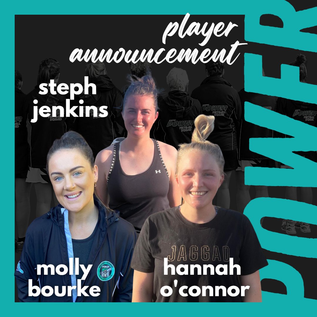 PLAYER ANNOUNCEMENTS 🏐⚡
<a href="/officialpowerHQ/">Kolora-Noorat FNC</a> are pleased to announce the recruitment of the following netball players to our squad for Season 2023.
We welcome Anna Bourke, Hannah O'Connor, Lillie Bourke, Meg O'Sullivan, Molly Bourke and Steph Jenkins to the Power!!
