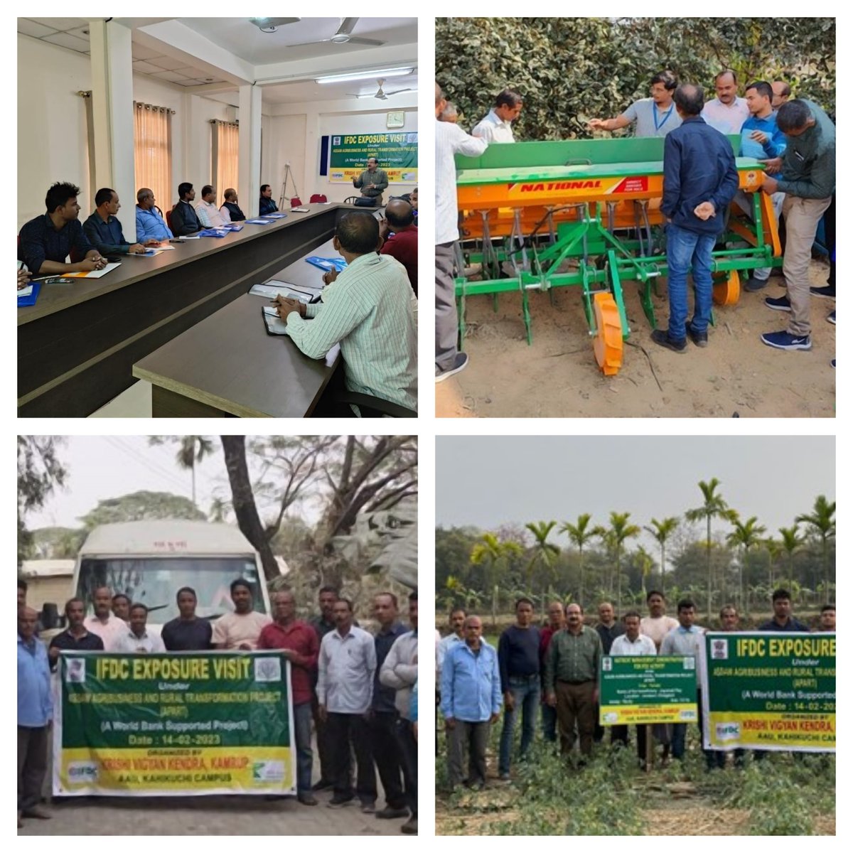 IfdcApart's tweet photo. On February 14, 2023, stakeholders from Assam state were taken to the field under the #APART project for a one-day exposure visit (within the district) to showcase the IFDC's #NutrientManagement interventions in targeted crops. https://t.co/EoAEtRHgVQ
