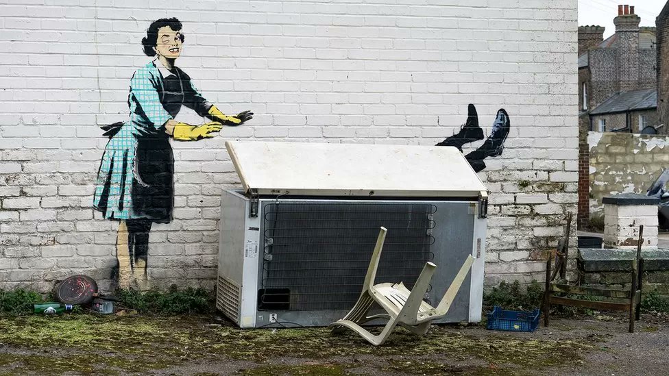 Should a council have left a Banksy artwork alone?

The anonymous graffiti artist revealed yesterday a new mural in Margate.

It's shows a 1950s housewife shutting a man in a freezer, but the local council removed the freezer saying it was unsafe.

Are they wrong to dismantle it?