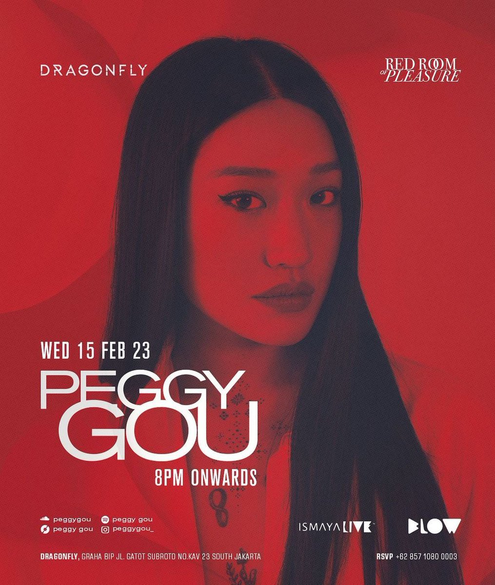 What you’ve been waiting for is finally here! Get ready for renowned DJ Peggy Gou as she brings a combination of dark, pulsing house and techno at Dragonfly tonight!