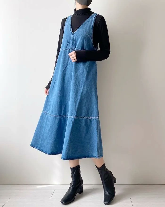 「【GU新作】かわいすぎて一目惚れした!美シルエットの「楽ちんワンピ」春コーデにめ」|BuzzFeed Japanのイラスト