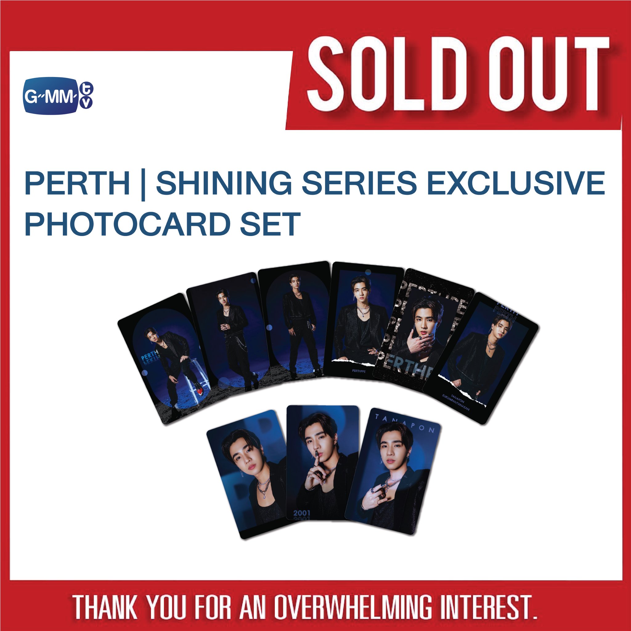 GMMTV POPUP Storeトレカ Perth Secret Shining Series : Perth Tanapon - Exclusive Photocard Set