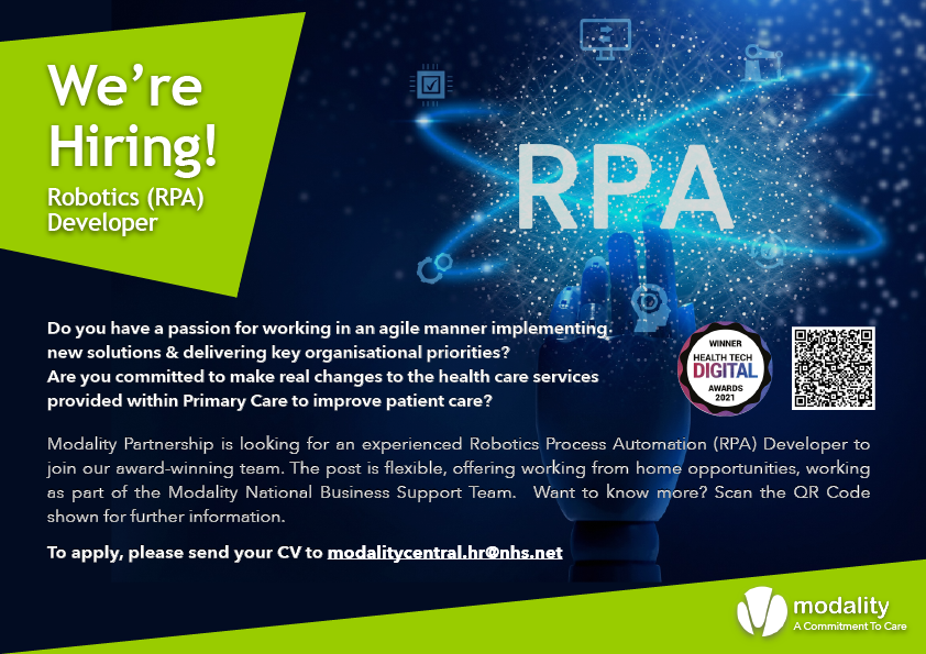 Modality Partnership Hull (@modality_hull) on Twitter photo We are hiring❗️
Visit conta.cc/3XvGgF2 for more information.
To apply, please send your CV to modalitycentral.hr@nhs.net or visit modalitypartnership.nhs.uk/online-job-app… We are hiring❗️
Visit conta.cc/3XvGgF2 for more information.
To apply, please send your CV to modalitycentral.hr@nhs.net or visit modalitypartnership.nhs.uk/online-job-app…