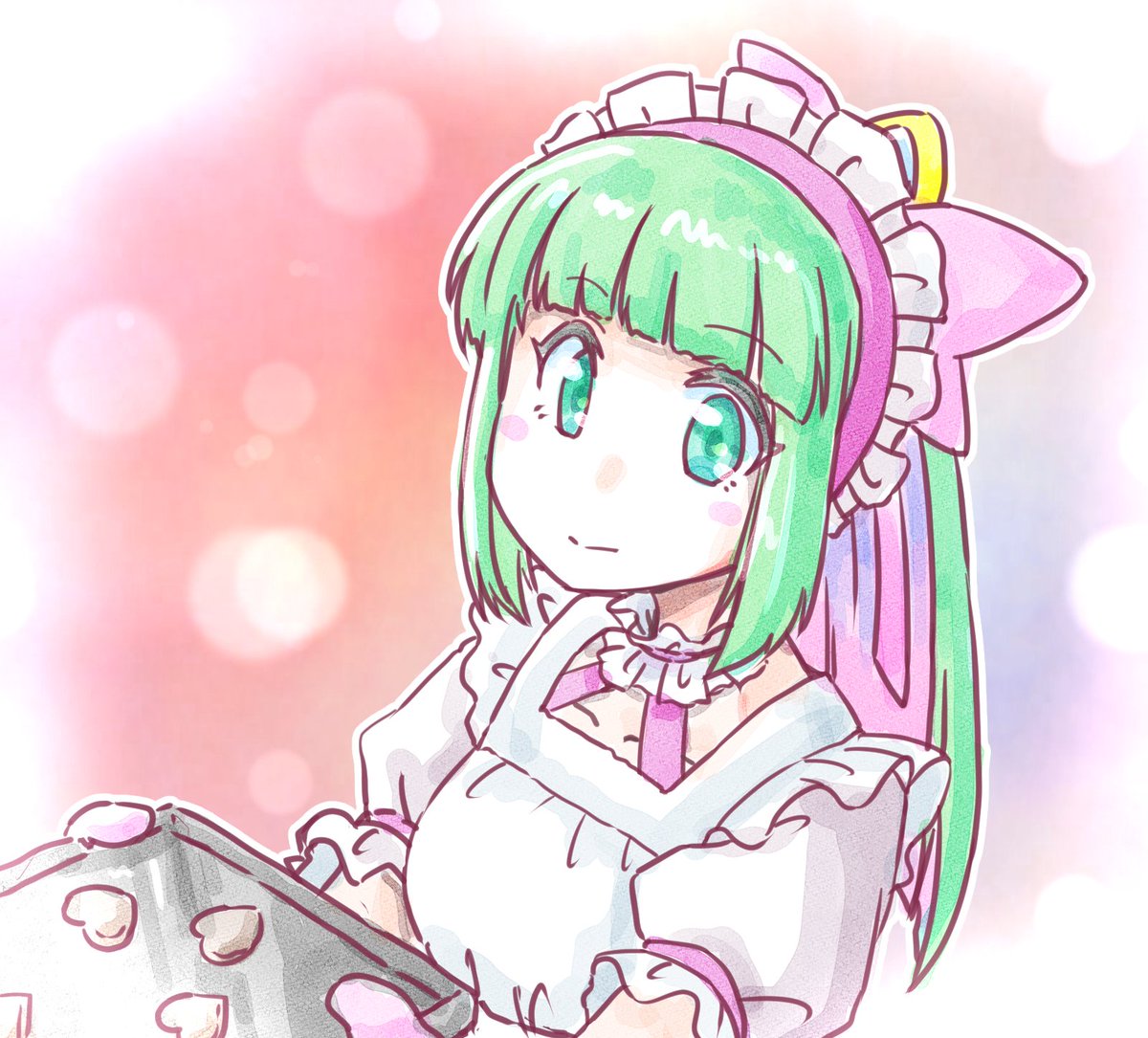 「というわけでアフター含めて今年のバレンタイン絵はうちの子と推しの5枚でお送り致し」|OGA-SAN🔭🎸🎨観測結束絵描き垢のイラスト