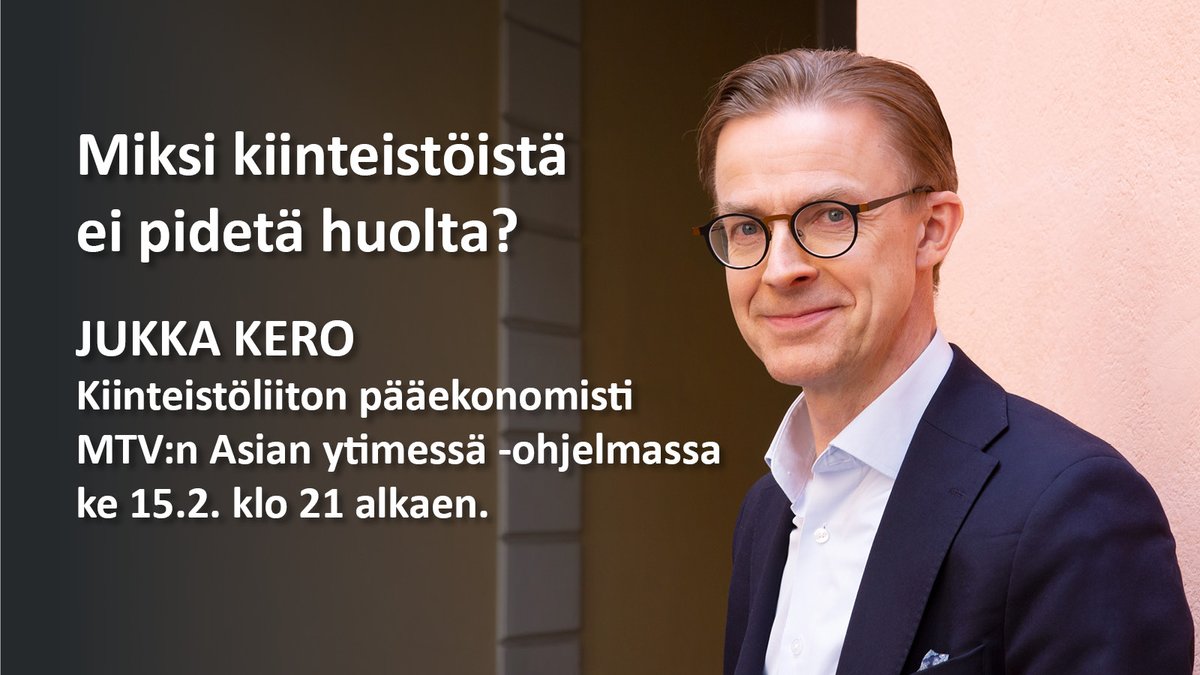 Taloyhtiöiden korjausrakentaminen aiheena Asian ytimessä -ohjelmassa tänään, kanavana <a href="/mtv3suomi/">MTV3</a>. 

Kiinteistöliiton Jukka Keron lisäksi on esillä konkreettisia remonttikohteita.

#AsianYtimessä #MTV3 #Taloyhtiö #Korjausrakentaminen #Remontti #Korjaushanke #Asuminen #Isännöinti