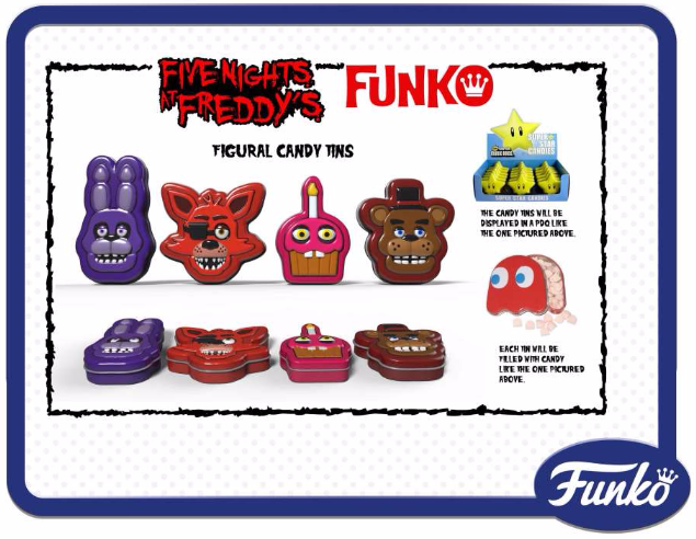 fivenightsbot's tweet photo. Unreleased Funko Figure Candy Tins: Bonnie, Foxy, Cupcake, Freddy Fazbear https://t.co/xF3ToyvOW7