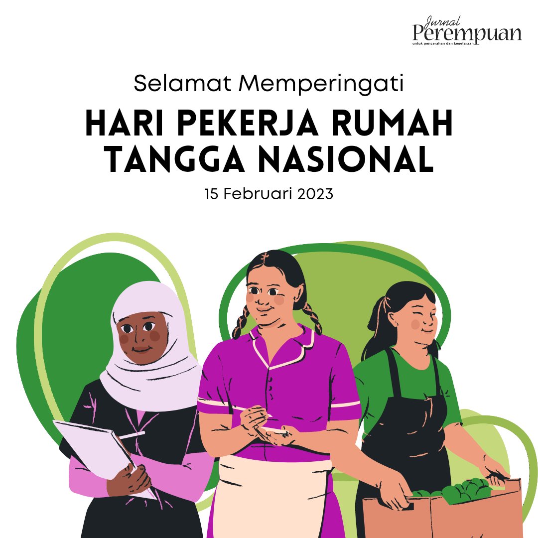 (1)

Selamat memperingati Hari Pekerja Rumah Tangga (PRT) Nasional untuk kita semua!

PRT merupakan sektor kerja yang didominasi oleh perempuan. Sayangnya pekerjaan tersebut juga memiliki banyak kerentanan interseksional.

#SahkanRUUPPRT
#AkuDukungRUUPPRT
#RUUPPRTUntukSemua