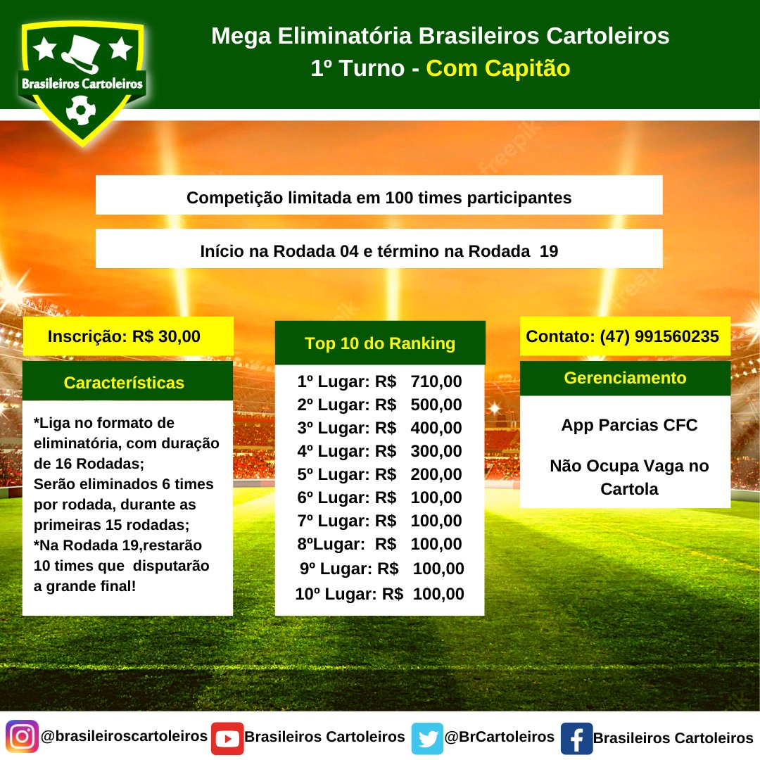 BRCartoleiros's tweet photo. Estes serão os confrontos da primeira rodada do Brasileirão 2023!

Seu time vencerá?

Já conferiu nossas ligas de Cartola FC para esta temporada? 
Temos as melhores ligas para aumentar as suas chances de mitar neste ano.
Chama no link:https://t.co/U0Mj6V5b9Z

#Cartola #mitar https://t.co/NoXb4PxbCx