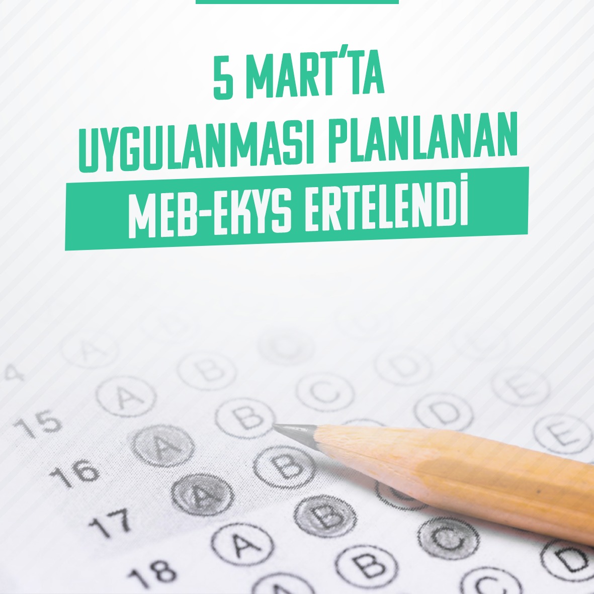 PendikMEM's tweet photo. 📢 5 Mart 2023 tarihinde uygulanması planlanan Milli Eğitim Bakanlığı Eğitim Kurumlarına Yönetici Seçme Sınavı (MEB-EKYS) Kahramanmaraş merkezli yaşanan depremler nedeniyle ileri bir tarihe ertelendi.

🔗 https://t.co/4hRi3JG6Ux https://t.co/azTHpJ32My
