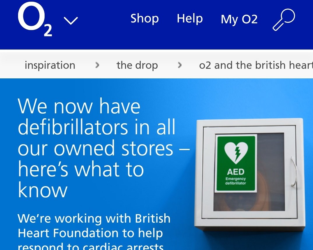 NatForestCFRs's tweet photo. Wow, we have just found out that O2 have installed defibrillators in all of there owned stores! Well done O2! 👏👏👏❤️❤️❤️

They have also equipped 500 Virgin Media engineers with them in 2021. 
To read more click here 👇

https://t.co/fhLWcsy6Nc https://t.co/eAYjFWLLY9
