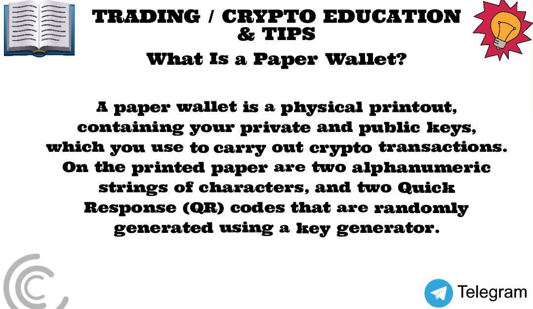 EmilyRosanna_FX's tweet photo. ๐#Learning #CCCTradingLesson #217
What Is a Paper Wallet?
โขA paper wallet is a physical printout, containing your private and public keys, which you use to carry out crypto transactions. On the printed paper are two alphanumeric strings of...
๐#Education #cryptoeducation ๐ https://t.co/wiCzEUARuv
