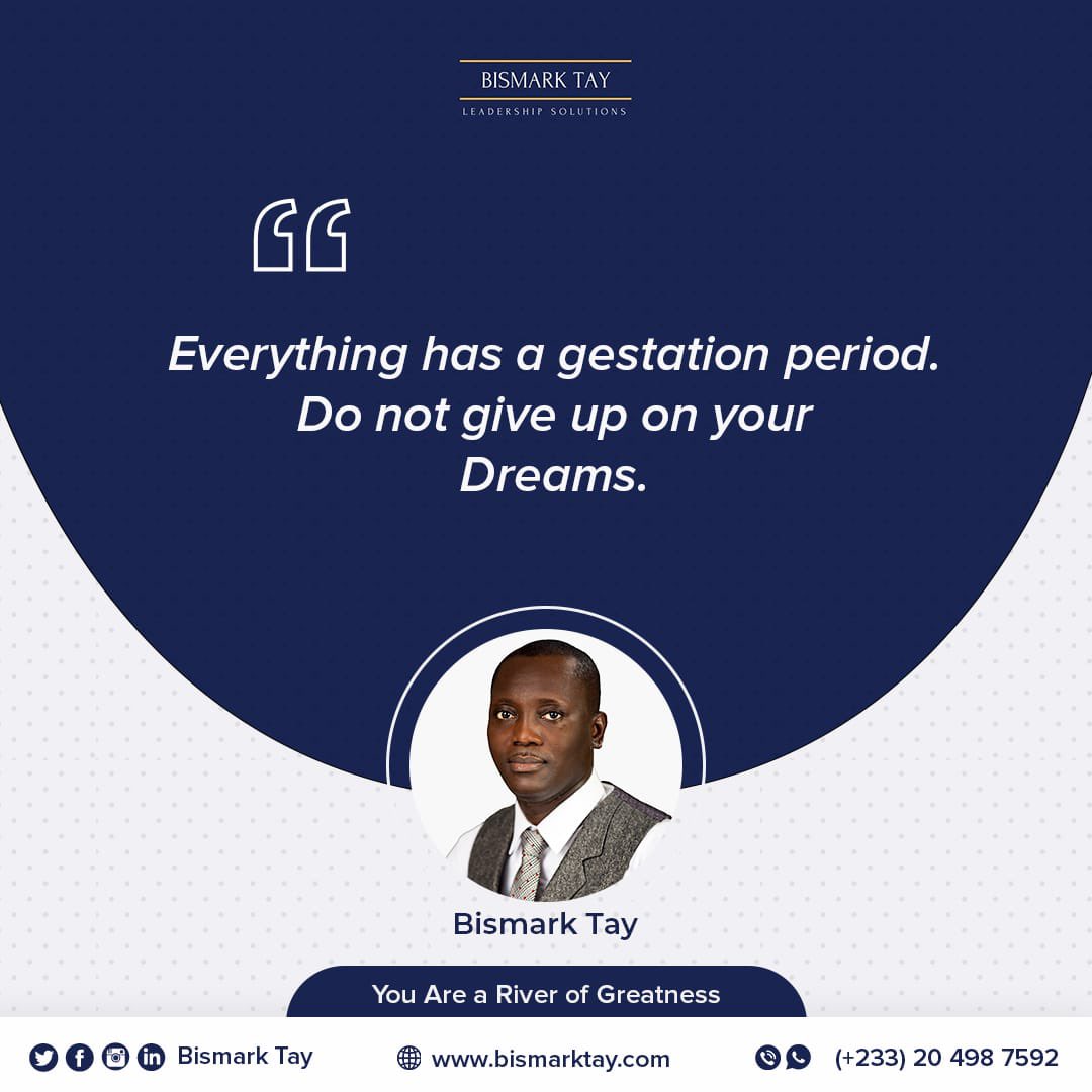 Keep pushing that dream!