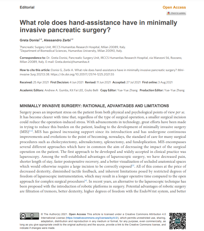 MiniSurgery's tweet photo. 📜What role does hand assistance have in minimally invasive pancreatic surgery?
👥Greta Donisi, Alessandro Zerbi
🔗Read: https://t.co/8ZJ8xjkPpn
🔗Download: https://t.co/1n67gGpS3G
#pancreaticsurgery #miniinvasive https://t.co/89tWlP1bih