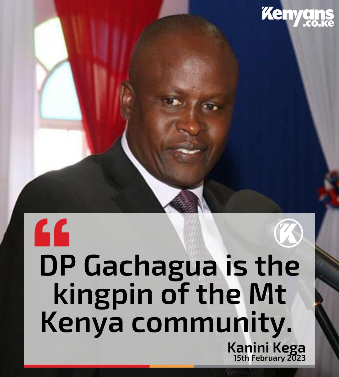 Kanini Kega acknowledges DP Gachagua as the kingpin of the Mt. Kenya community
