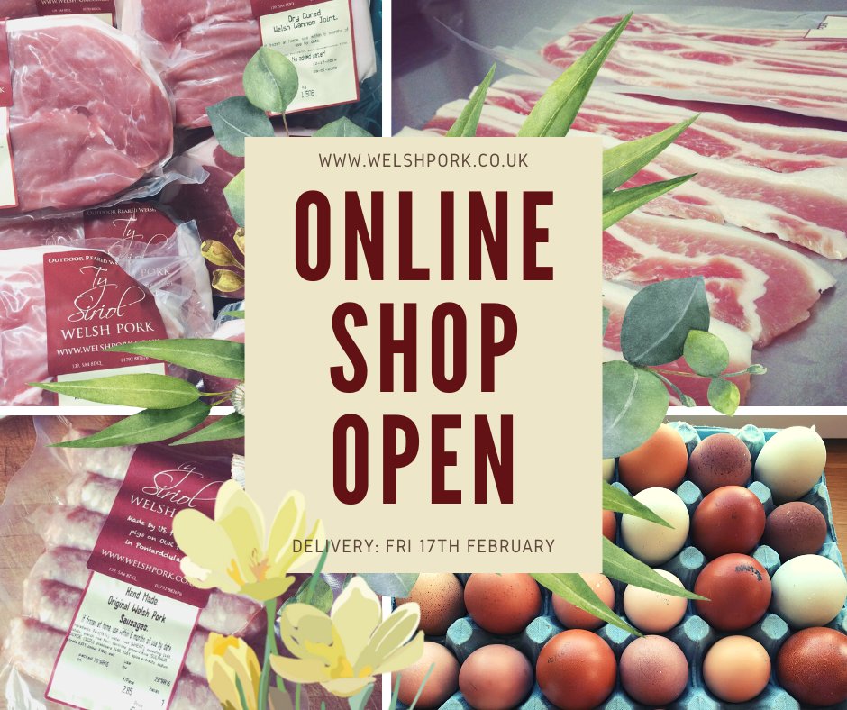 Online shop is open for orders! 
WELSHPORK.CO.UK

Online shop is open today 15th &amp; 16th for delivery on Friday 17th.

Delivering to post codes: SA1, SA2, SA4, SA5, SA6, SA7, SA8. SA14 &amp; SA15.
Minimum order value £15.