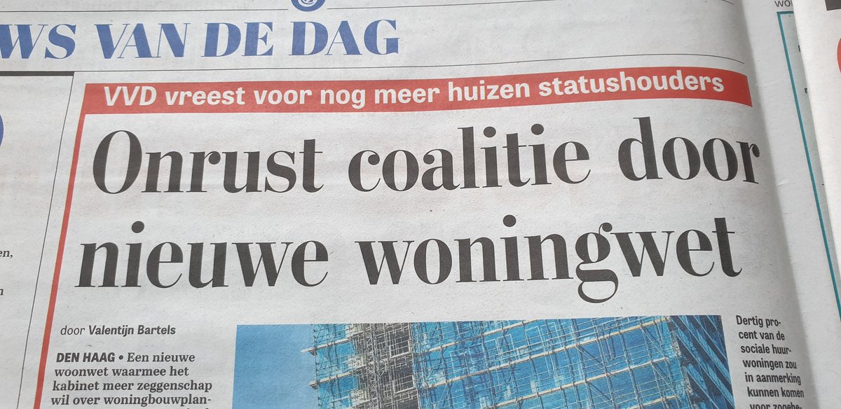 Pacolito on Twitter "Een nieuwe woningwet gaat statushouders nog meer