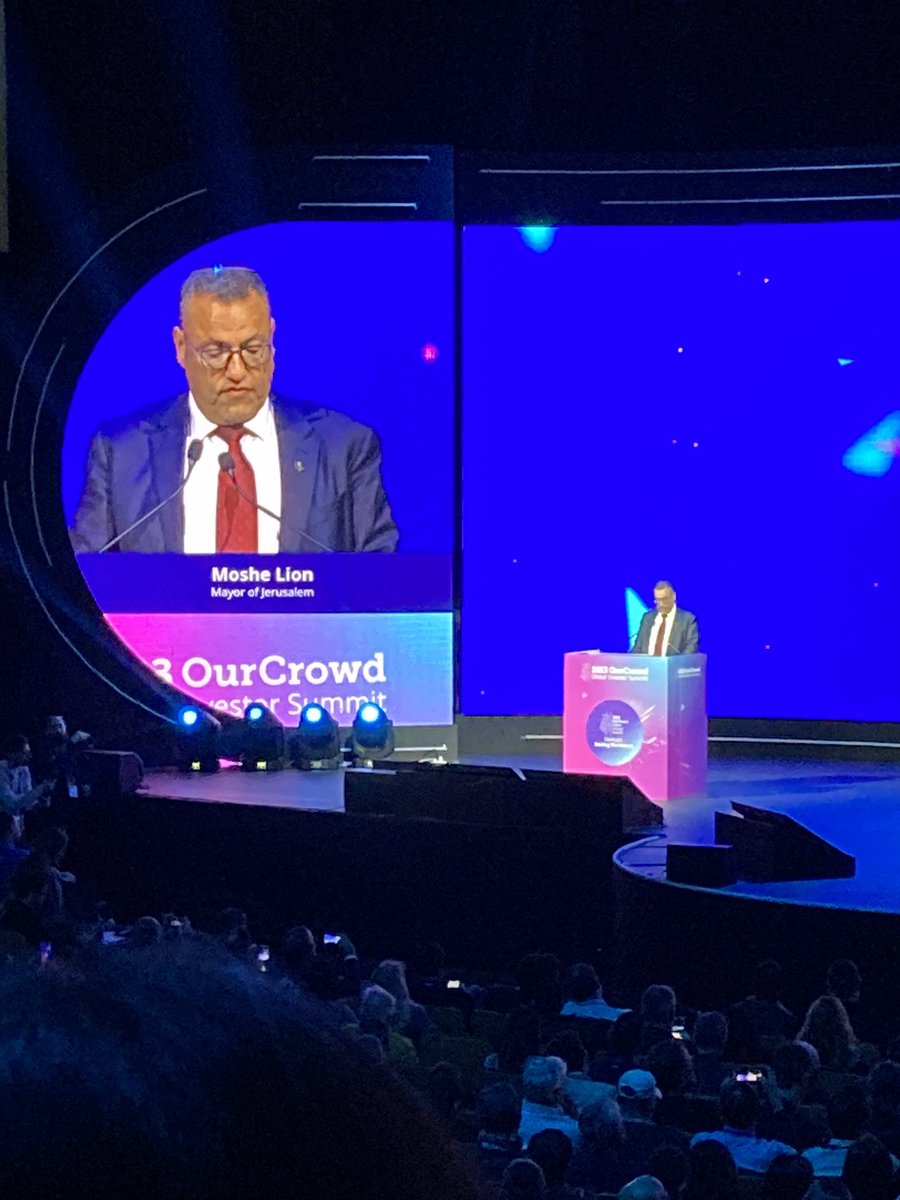 Nutreats's tweet photo. Moshe Lion, Mayor of Jerusalem welcomes the crowd to Jerusalem and says that working together has allowed Jerusalem, an ancient holy city to become a modern hub of innovation. https://t.co/Kl85ziVMk6
