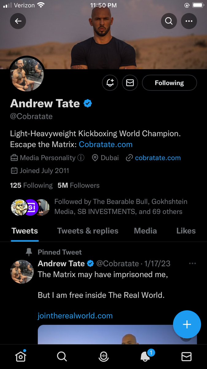 最近有一个人，Andrew Tate，值得大家关注。此人是 Kickboxing世界冠军，此人能说敢说，反Woke，在社交媒体上有数百万粉丝。油条势力对他威胁利诱，给他10亿美元让他封口不要再说，被他拒绝。而后，被油太人全网封杀，抓进牢里！