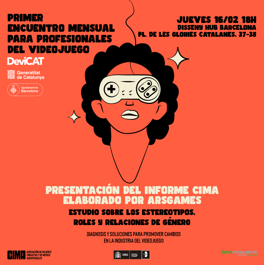 MAÑANA en #Barcelona📢

Presentación del informe <a href="/CIMAcineastas/">CIMA - Asociación de Mujeres Cineastas</a> 2022 en el encuentro mensual de <a href="/devicat_/">Devicat</a>  📑

"Estudio sobre los estereotipos, roles y relaciones de género. Diagnosis y soluciones para promover cambios en la industria del videojuego"❗️🕹️👥

Programa completo👇