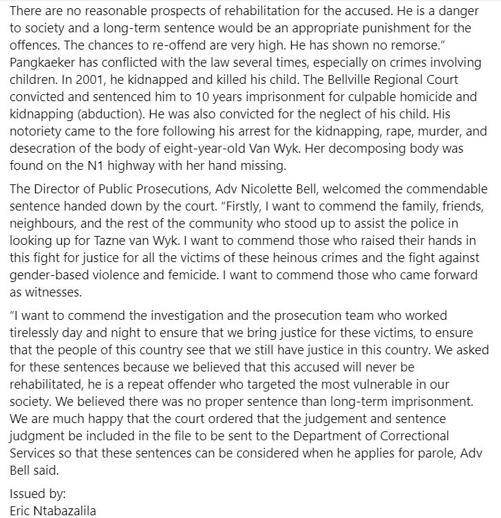 Carte Blanche on Twitter "RT NPA_Prosecutes Serial rapist, murderer