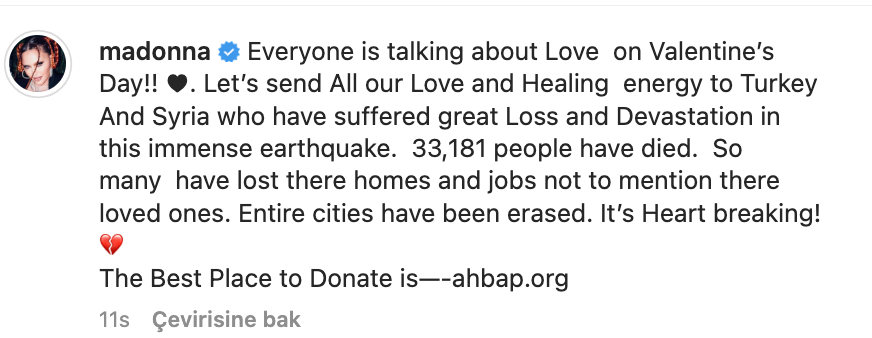 Madonna, depremzedeler için tüm dünyayı bağış yapmaya davet etti.

#madonna #deprem