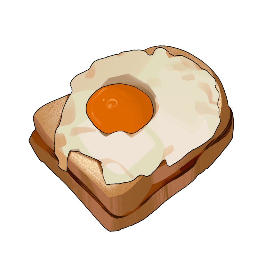 food no humans food focus simple background fried egg egg (food) toast  illustration images
