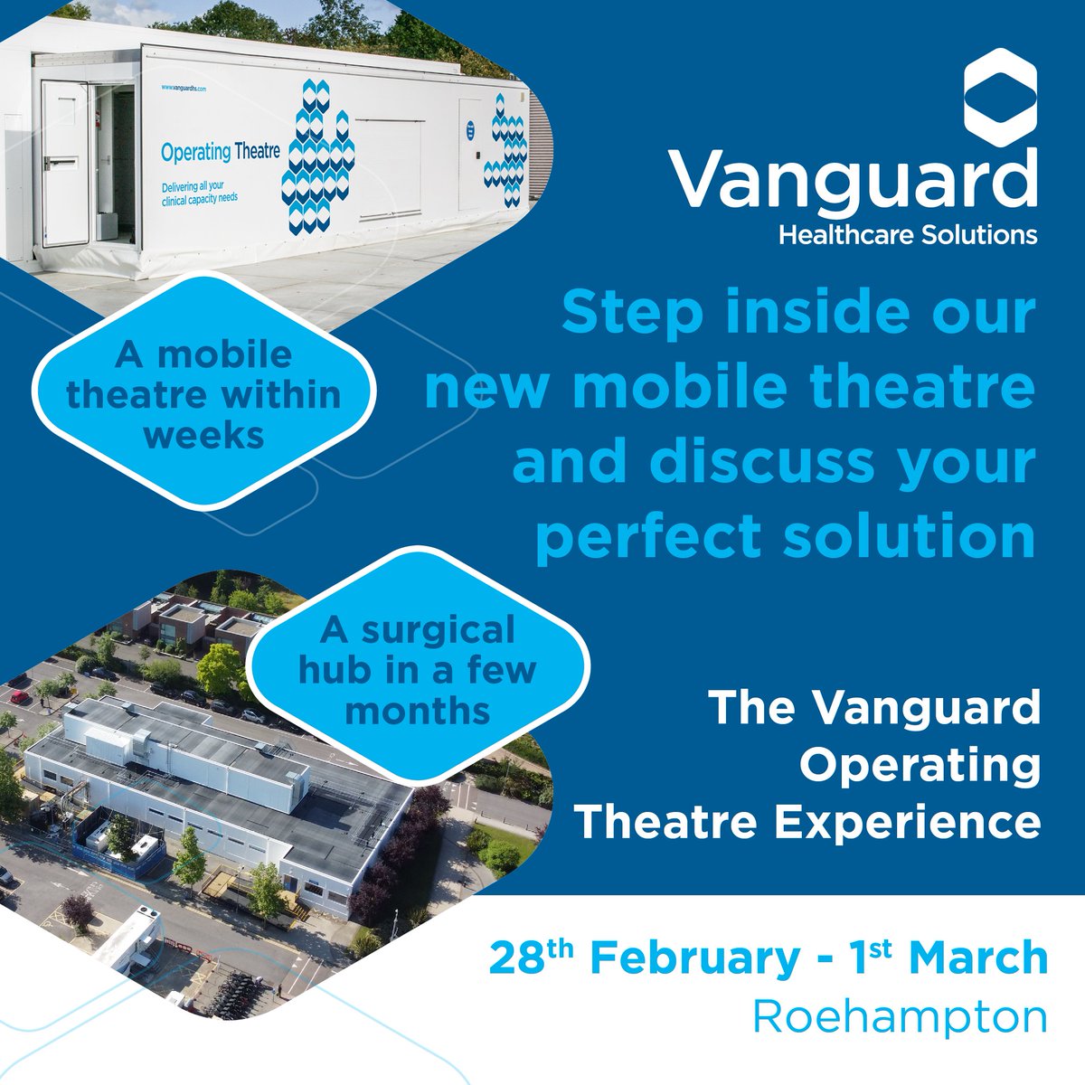 If you need  additional healthcare capacity; operating theatres, wards, ambulance decant, clinics, endoscopy suites... please come and talk to us. vanguardhealthcare.co.uk/news-and-event…