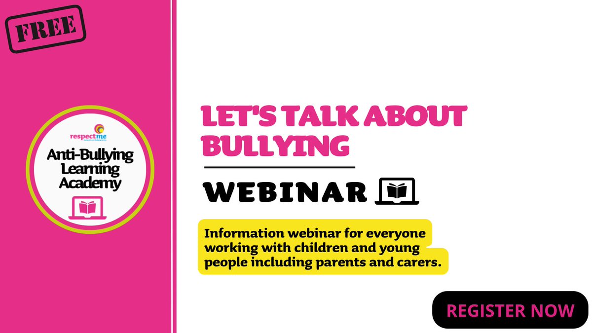_respectme_'s tweet photo. 📢FREE WEBINAR🗣️

Understand more about bullying, its impact, and the latest strategies to support children and young people. 

📅Wednesday 22 Feb 2023
⏰12pm-1pm

Register at ✅ https://t.co/mDSjlGKR4M https://t.co/QlimWrgQnX